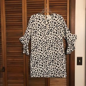 NEW Mudpie Navy White Leopard Dress